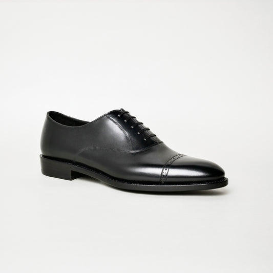 OXF 221 Black Captoe Oxfords