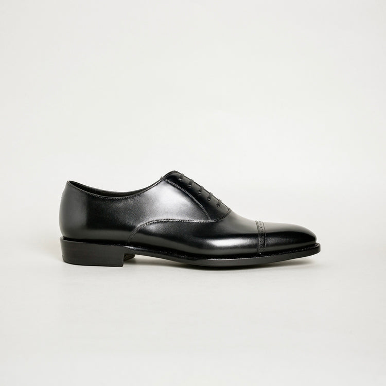 OXF 221 Black Captoe Oxfords