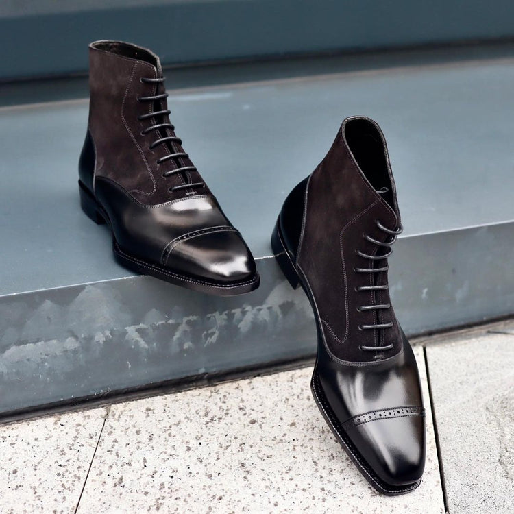 BTS 227 Suede-Calf Oxford Boots