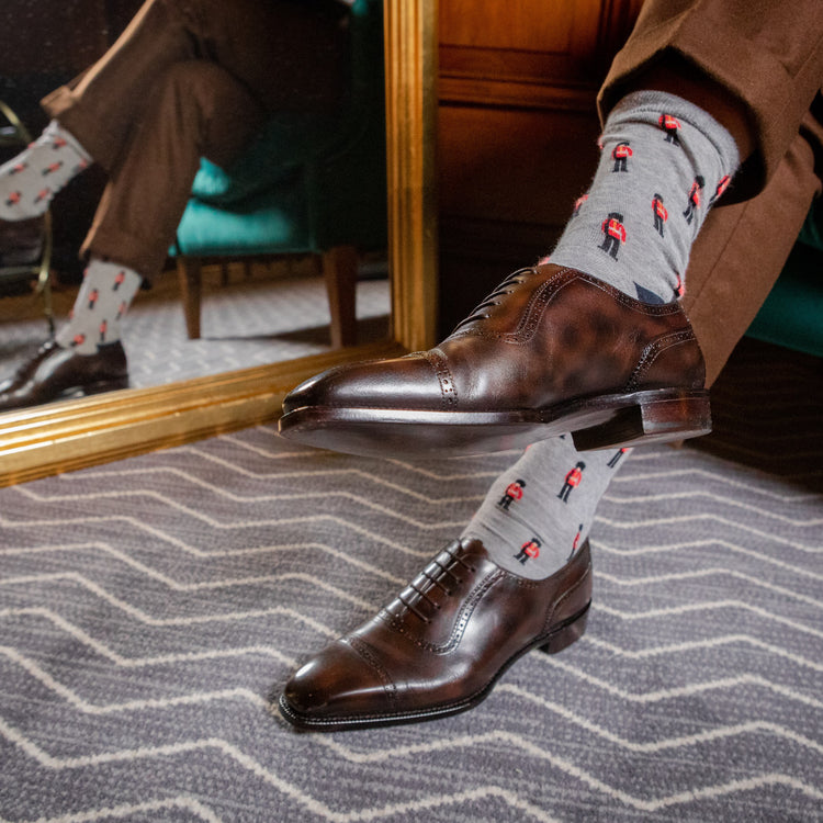 OXF 338 Brown Patina Captoe Oxfords
