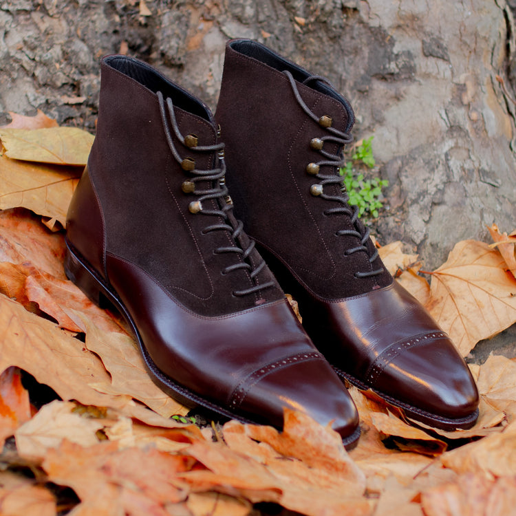 BTS 227 Suede-Calf Oxford Boots