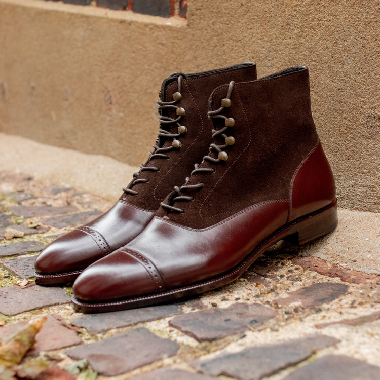 BTS 227 Suede-Calf Oxford Boots