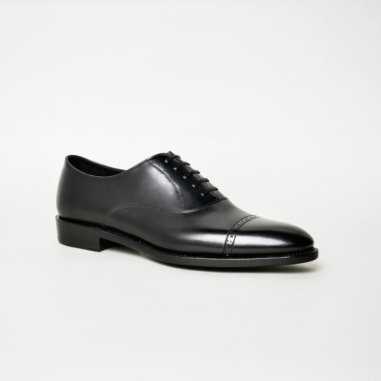 Custom OXF 221 Black Captoe Oxfords